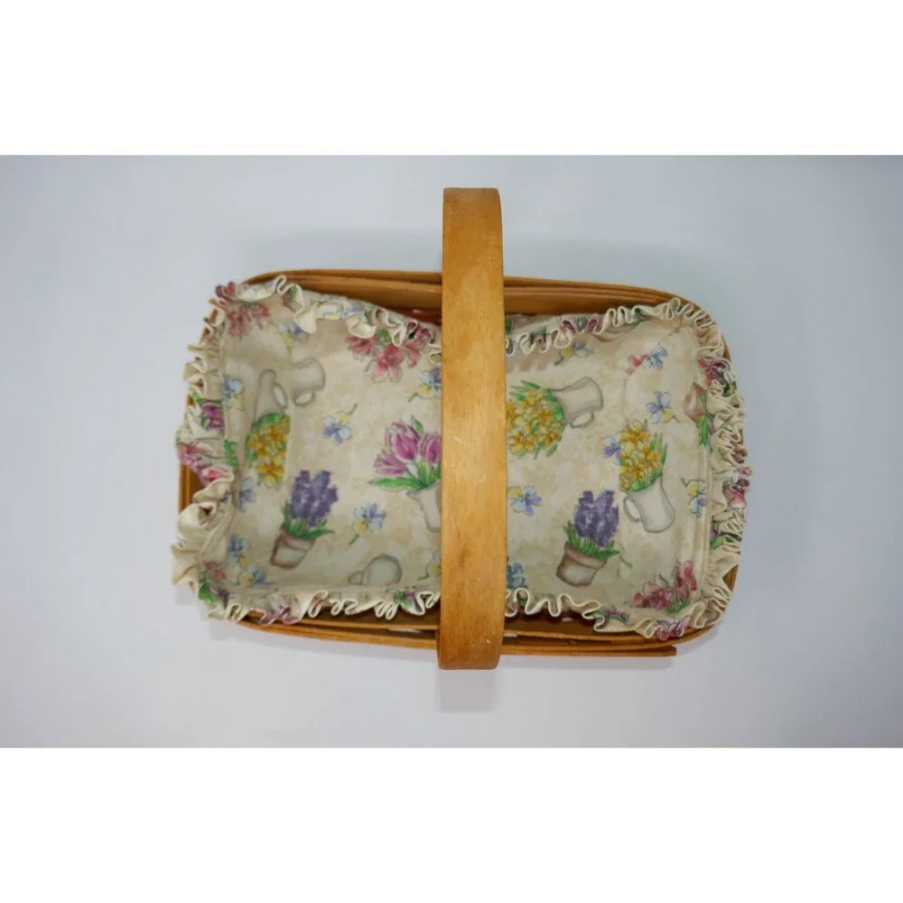 Longaberger 2000 Mother's Day Early Blossoms Basket, Liner & Protector